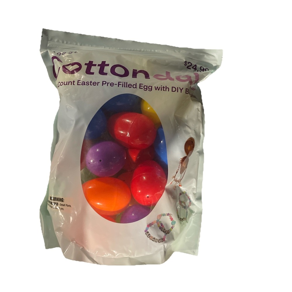 Cottondale 25ct Pre-Filled Large Easter Eggs With DIY Bracelets Age 5+